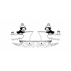 Pingvinek fém bögre