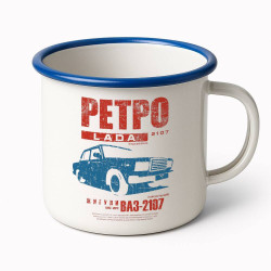 RETRO Lada fém bögre