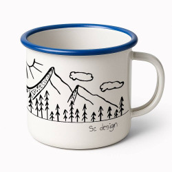 Hegyek - SC design fém bögre